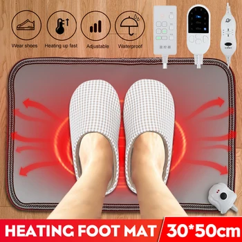 

Winter Foot Warmer Electric Heating Mat 30*50cm Heating Plate Waterproof Heater Pad Warmer for Home Office Pet 10 Gears