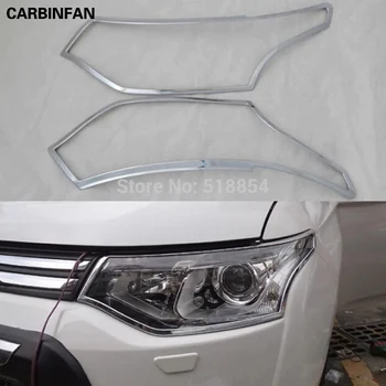 

Free Shipping High Quality ABS Chrome Front headlight Lamp Cover Trim 2Pcs/Set For 2013 2014 Mitsubishi Outlander