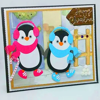 

New Hot Sale Penguin Metal Cutting Die Stencils Template for Scrapbooking Card Album Embossing Decor DIY Metal Crafts Gift
