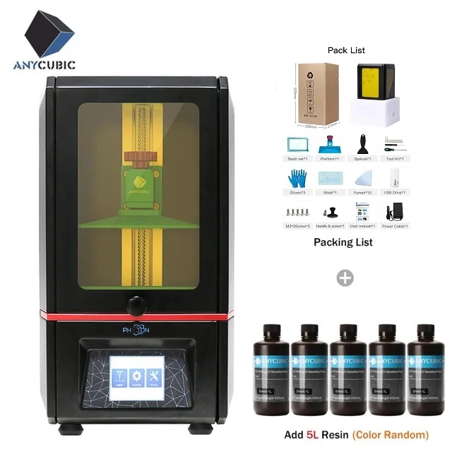 Photon Add 5L Anycubic Фотон смолы 3d принтер смолы размера плюс SLA/lcd высокой точности Фотон светильник-отверждения Impresora 3d комплекты обновления - Цвет: Photon Add 5L