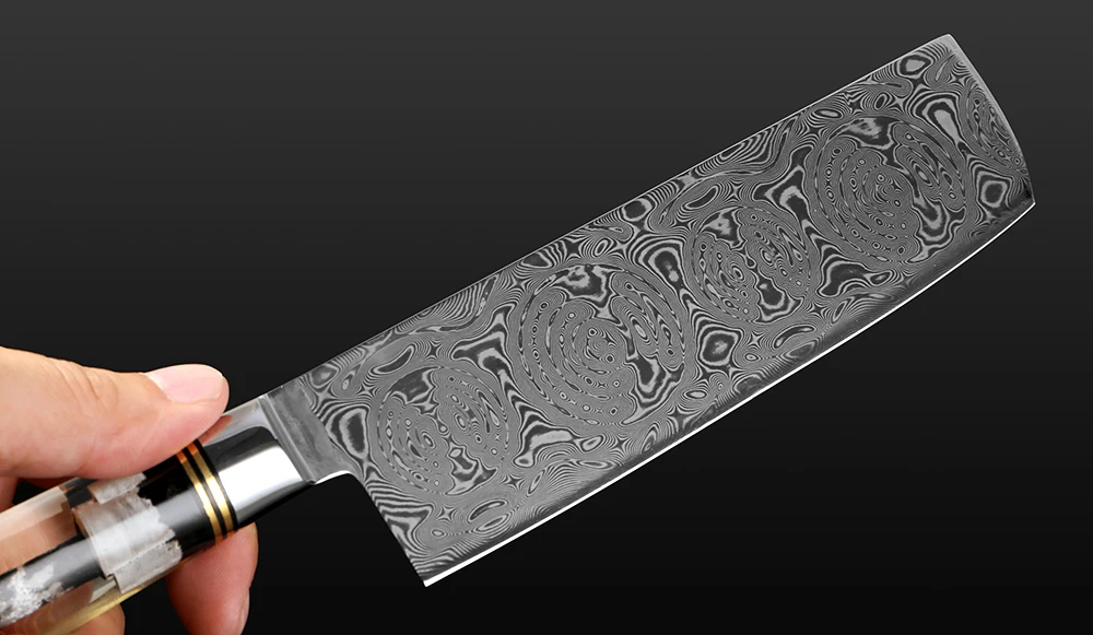  XITUO Kitchen Chef Knife Powder Damascus Steel Rose Pattern Professional Chinese Sharp Cleaver Util - 4000306679550