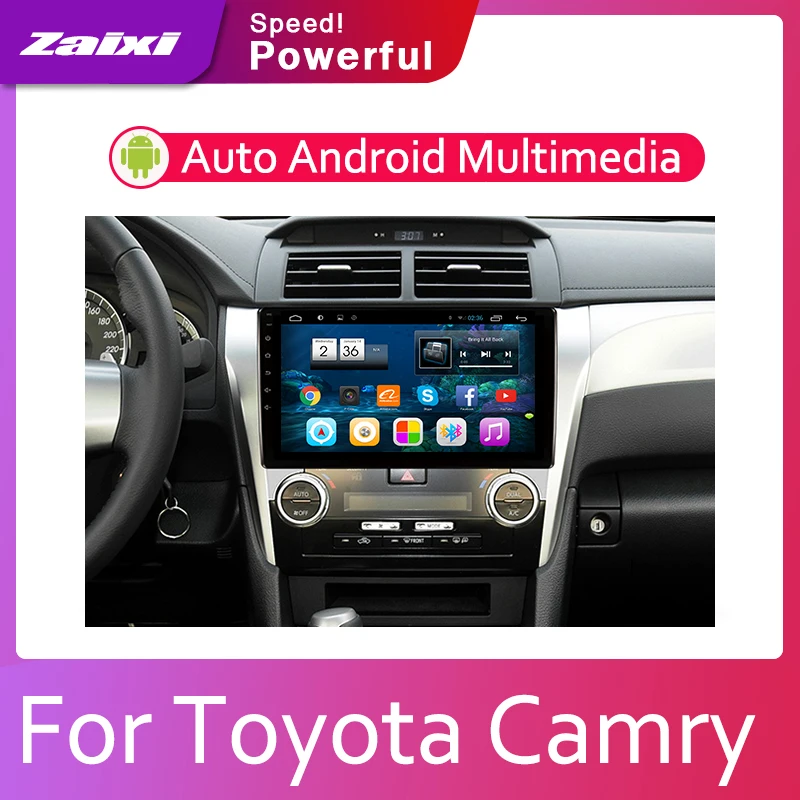 ZaiXi 2din автомобильный мультимедийный Android Авторадио автомобильный проигрыватель с радио и GPS для Toyota Camry(XV50) 2011~ Bluetooth WiFi Зеркало Ссылка