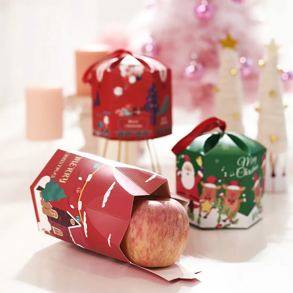 High Quality 18pcs Box Paper Christmas Eve Safe Fruit Box Christmas Apple Gift Box New