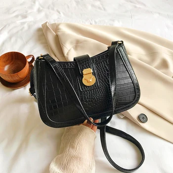 

crossbody bags for women Fashion crocodile half moon PU leather women's Shoulder Messenger Bag purses and handbags sac a main