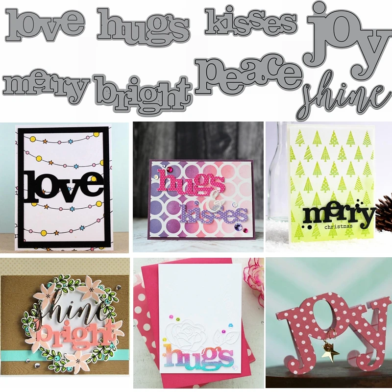 

Смелые буквы слова обнимающие любовь металлические штампы трафарет для рукоделия оформление скрапбукинга создание альбома 2019