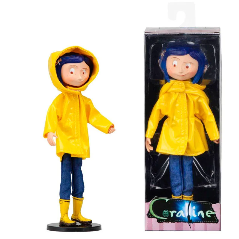 

Cheng yuan Anime NECA Film Version 7-Inch Coraline CAROLINE Raincoat Version Garage Kit Model Decoration