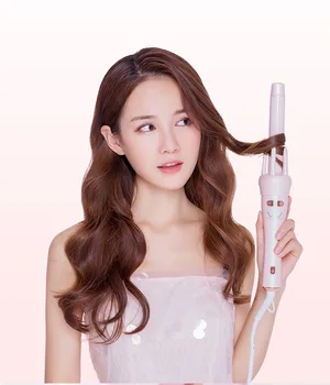 

Multi-function curling iron Rose oil coated curling iron Protect the curls 26 mm delicate pink plus silver pink insulated bags