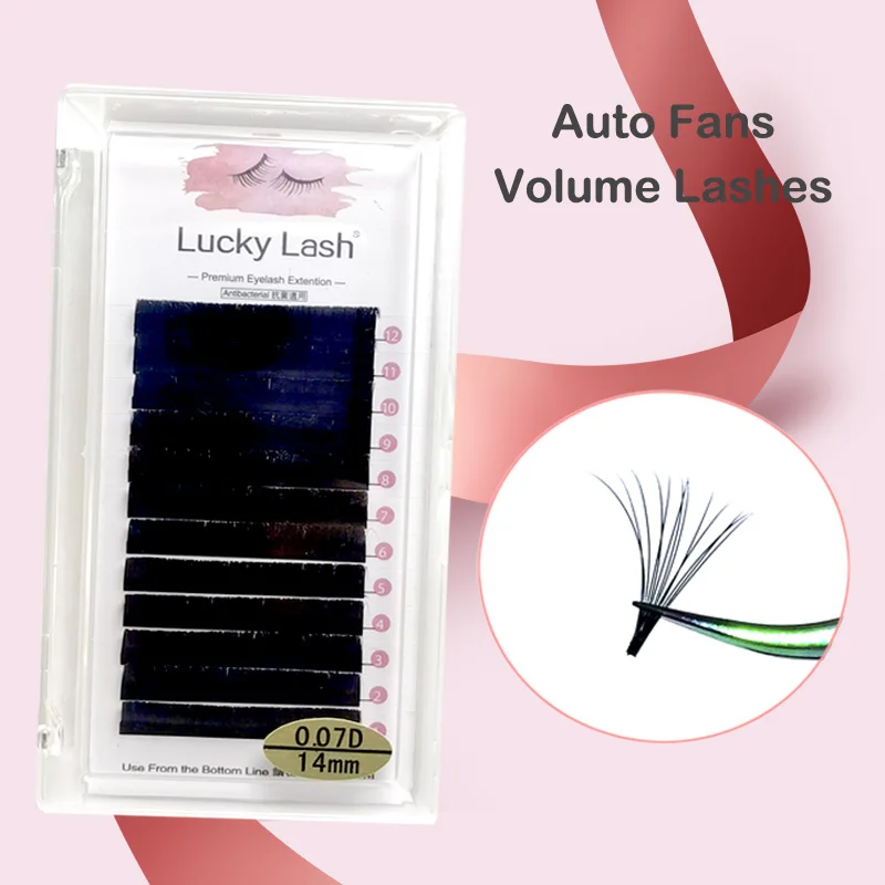 

Lucky Lash Makeup Eyelash Extension Bloom Auto Fans Eyelash Easy Fanning Lashes Auto Fan Magnetic Camellia Beauty