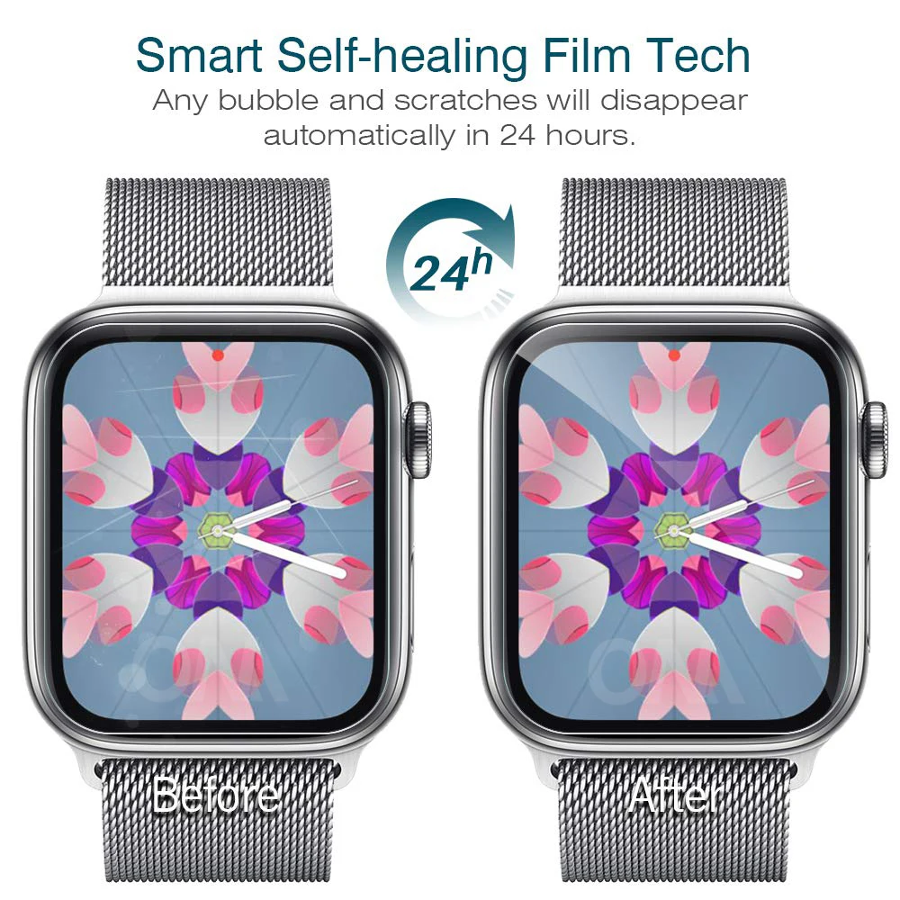 Full Coverage Screen Protector for Apple Watch 3 4 5 6 SE 42mm 44mm 38mm 40mm For iWatch 2 1 Hydrogel Protective Film (Not Glass