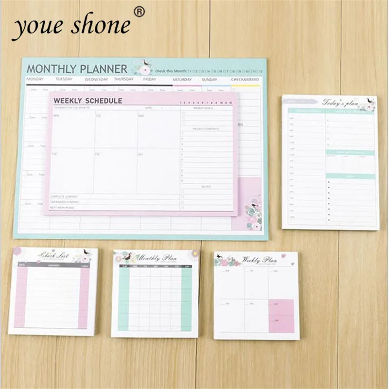 

2019 new creative plan book torn notes this day and month work memo schedule portable notebook