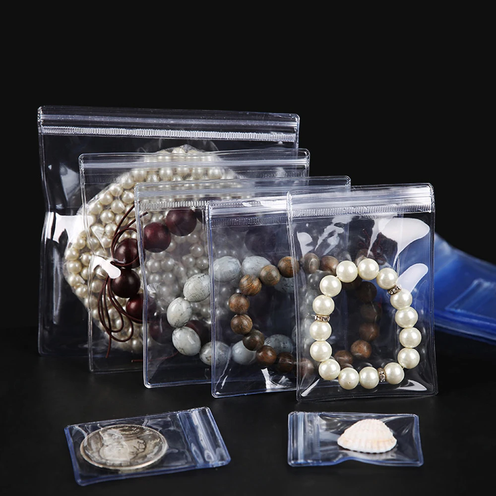 100pcs Clear PVC Anti-Oxidation Zipper Jewelry Display Flat Zip Lock Wraps 8x12cm Resealable Pearls Jade Necklace Storage Bags 100pcs Clear PVC Anti-Oxidation Zipper Jewelry Display Flat Zip Lock Wraps 8x12cm Resealable Pearls Jade Necklace Storage Bags