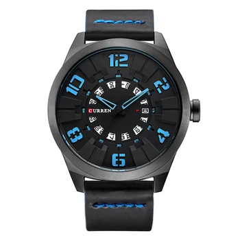 

Fashion Watches Men Big Dial Quartz Leather Casual Business Wrist Watch CURREN Relojes Hombre 2018 New Arrival Waterproof Clock