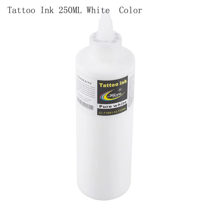 Высокое качество, HAO-TATTOO, чернила для татуировки h.w. S, 250 мл/12 унций/330 г, пигмент для татуировки тела, художественная поставка - Цвет: Белый