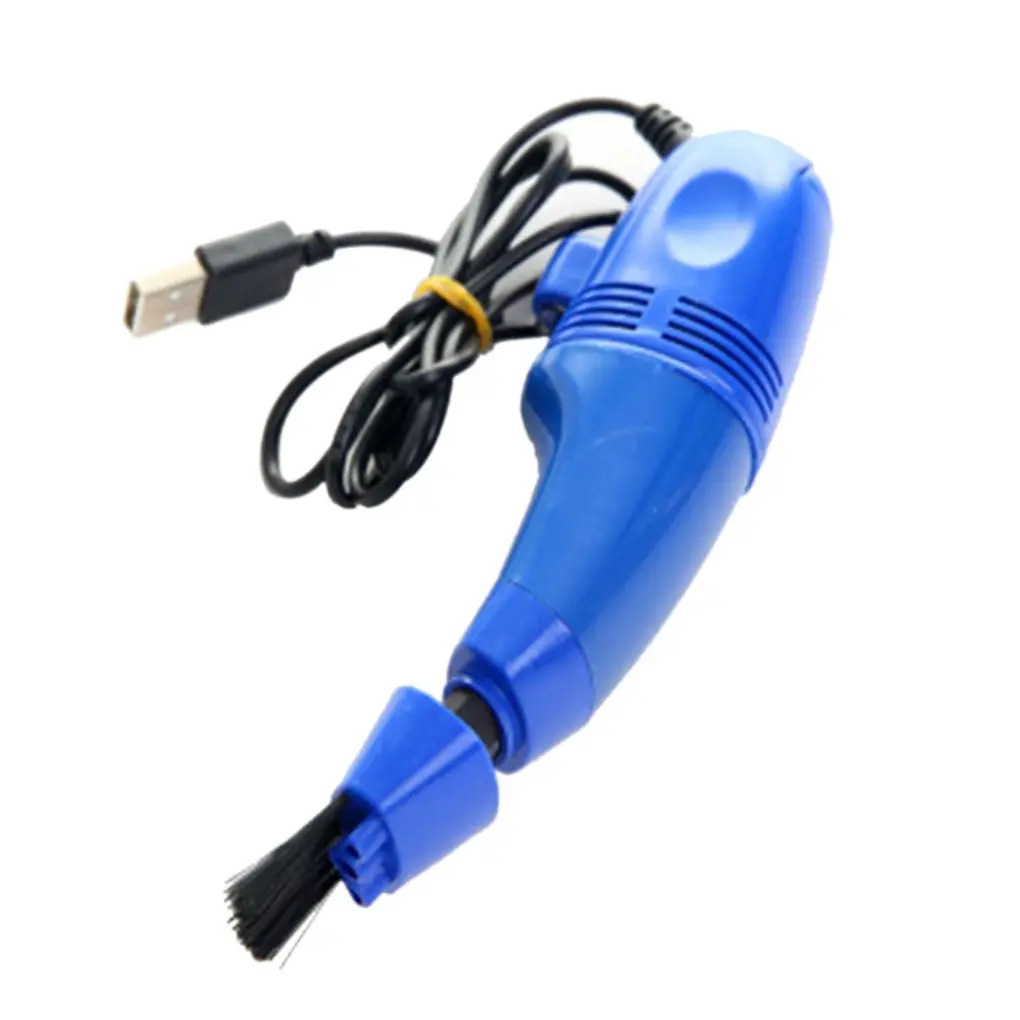 Blue Полезная Мини Компьютерная вакуумная USB клавиатура щетка Очиститель Щетка для ноутбука пылеочиститель набор бытовой чистящий инструмент 4 цвета - Цвет: Blue