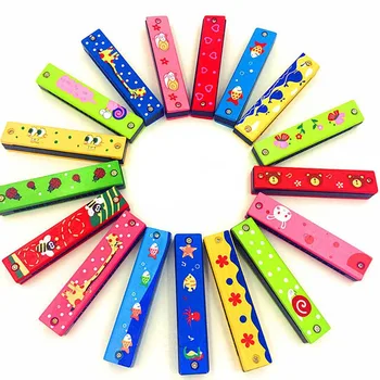 

16 Holes Cute Harmonica Musical Instrument Educational Toys Cartoon Pattern Kids Wind Instrument Children Gift Random 1