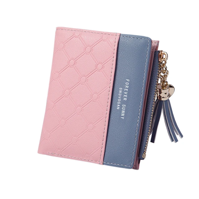 Wallet for women Fzitimx Women Fashion Solid Color Hasp Multi Card Position Wallet Card Bag 