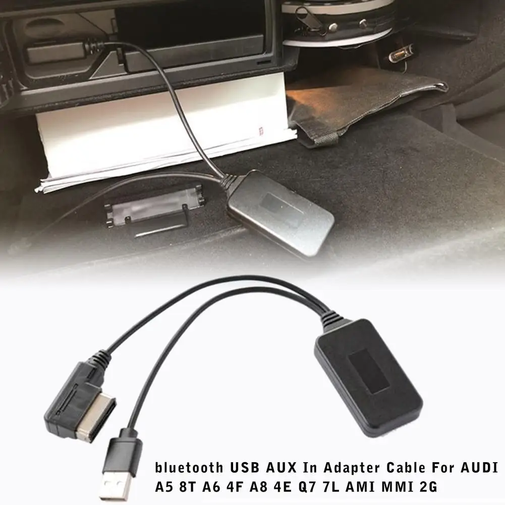 Кабель адаптер Bluetooth AUX нового типа прибл. 12 см USB управление зарядкой через
