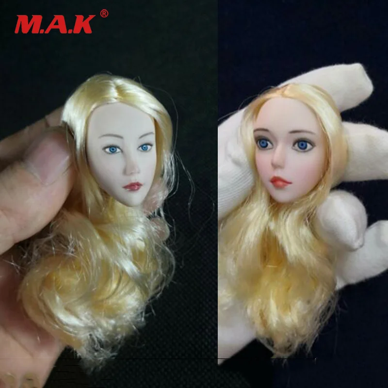 1/6 Beauty Pale Skin Anime Girl Jaina Head Carving Blonde Hair Fit 12'' Figure in stock | Игрушки и хобби