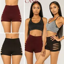 Новые женские сексуальные спортивные шорты спортивные, для тренажерного зала тренировки Фитнес Высокая талия прикладом женские шорты брюки