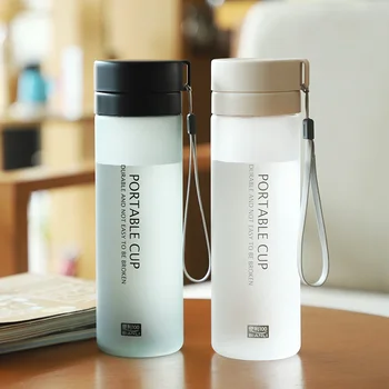 

Cute Crystal Watter Drinking Bottle Infuser Water Silicone Bottle Plastic Frosted Insulated Borraccia Termica House Decor JJ60WB