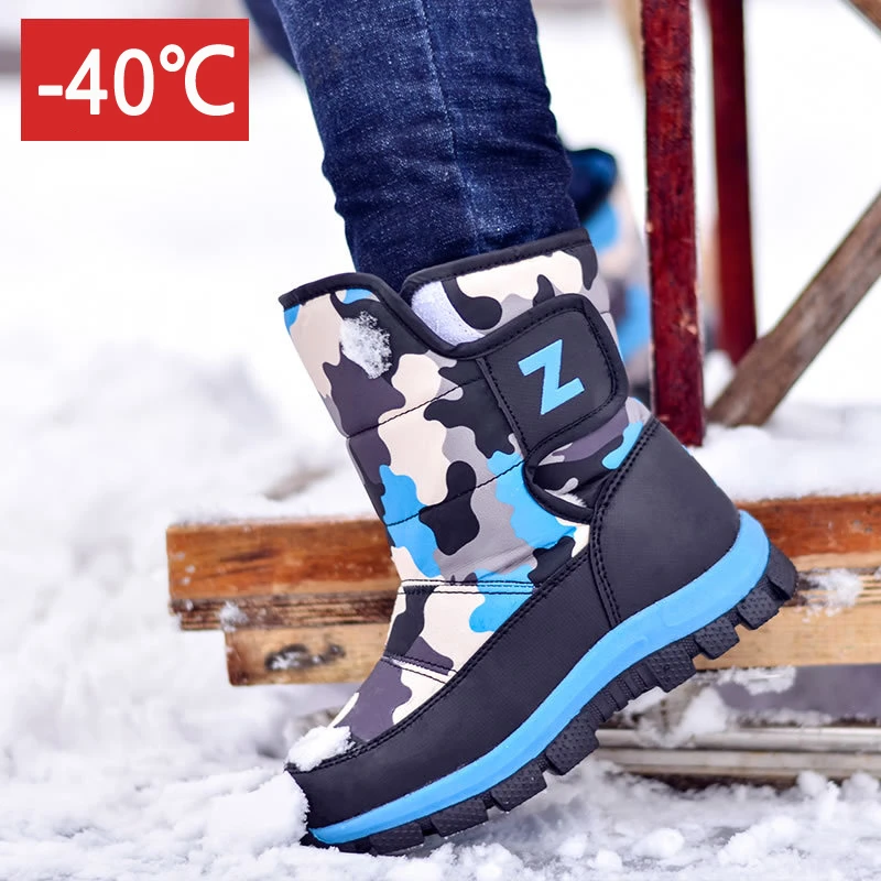 

Children boots 2019 winter girls boots boys snow boots waterproof non-slip kids winter boots thicken fur warm winter shoes