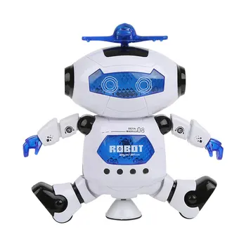 

Robot Toy Electric Dancing Colorful Singing Rotating Space Warrior Glowing Robot Toy 360 Degree Free Rotating Toy for Boy Kid