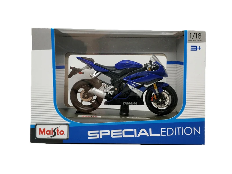 Модель мотоцикла Maisto 1:18 Yamaha синяя/белая литая под давлением модель мотоцикла| |