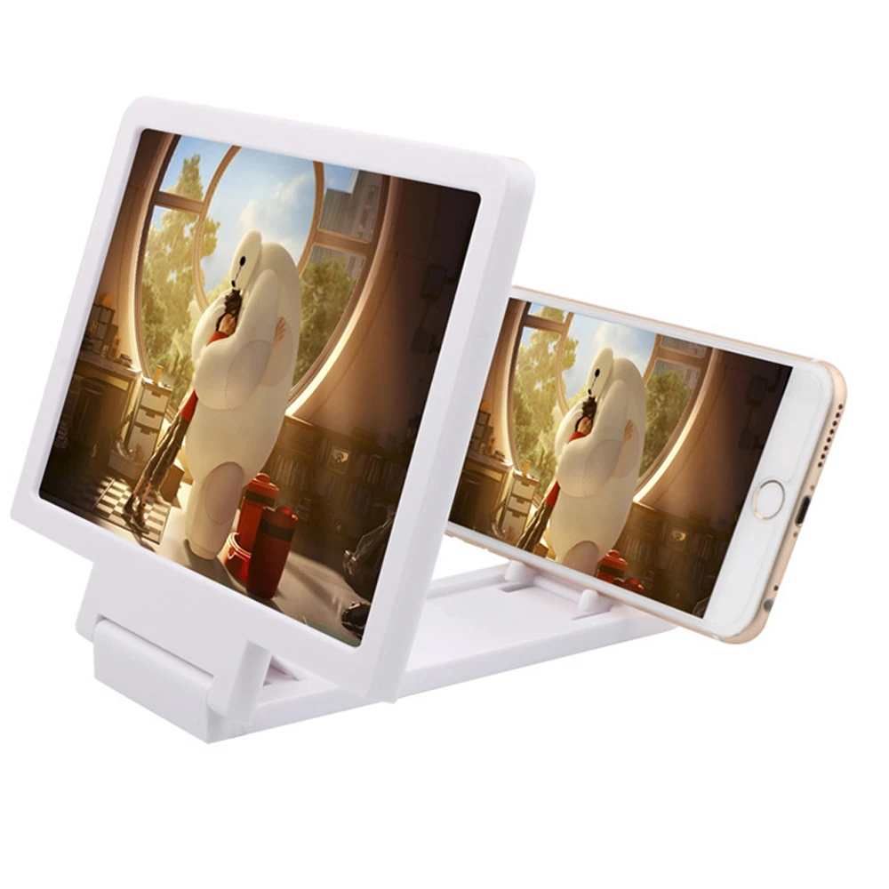 12/” loupe /écran Telephone Portable NIKARUNY Agrandisseur Ecran Telephone Blanc 3D HD loupe pour Jeux vid/éo//Films//Support de t/él/éphone Pliable avec amplificateur d/écran