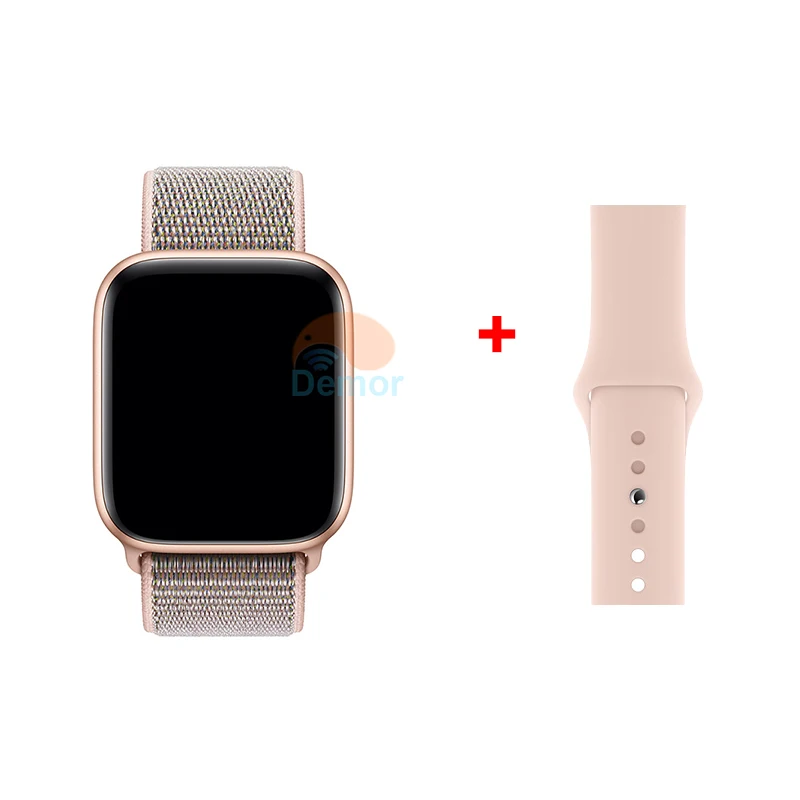Pink Loop DEMOR IWO 11 gps умные часы серии 5 44 мм монитор сердечного ритма MTK2503 спортивные умные часы для Apple iOS 9 iPhone 10 X Android телефон - Цвет: Pink Loop