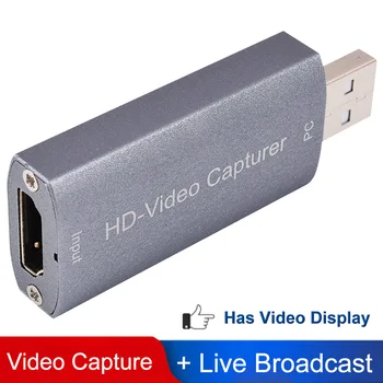 

USB2.0 HDMI Plug And Play HD 1080P Video Card Mini Aluminum Alloy Online Teaching Live Streaming 4K Computer Components