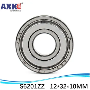 

200pcs free shipping SUS440C environmental corrosion resistant stainless steel deep groove ball bearings S6201ZZ 12*32*10 mm