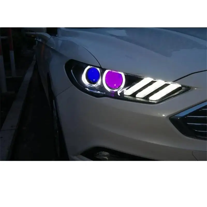 Neblineros Para авто дневной аксессуар для бега Drl внешняя Светодиодная лампа стайлинг фары задние Автомобильные фары в сборе для Ford Mondeo