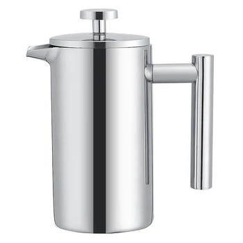 

Coffee Pot French Press Stainless Steel Espresso Machine High Quality Double Wall Insulated Coffee Pot Teapot, 1L