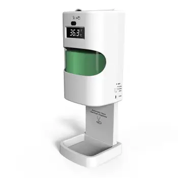 

Wall-Mounted Infrared Thermometer Non-Contact Thermometers 1100ml Sensor Soap Dispenser Multifunctional Home Temperature Meters