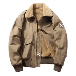 Зимняя мужская куртка высокого качества, плюшевая военная куртка