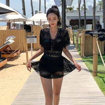 

Women's Swimwear Swimsuit One Piece Whole Women Monokini Dress Sexy Lace New 2020 Swimsuit With Push Up Swim Suit