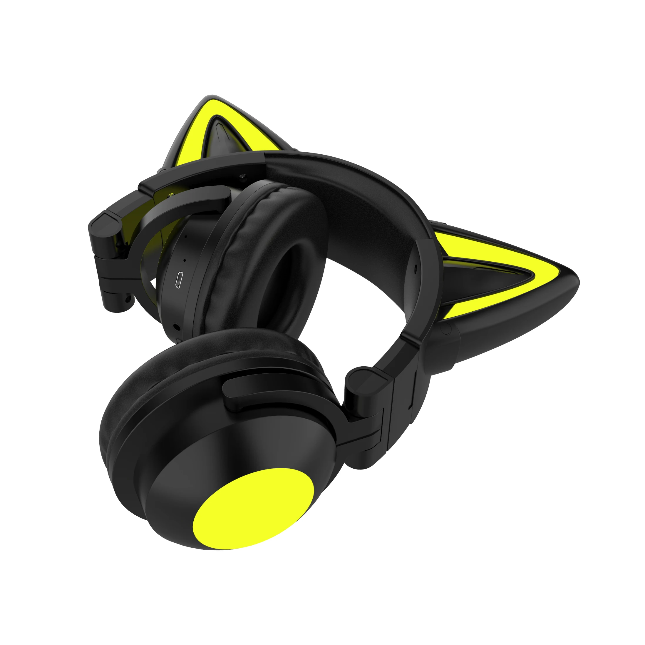 New ZW068 Bluetooth5.0 Headphone Wireless Headset With HD Microphone Cat Ear Cute LED Light Flashing for Girl Gift