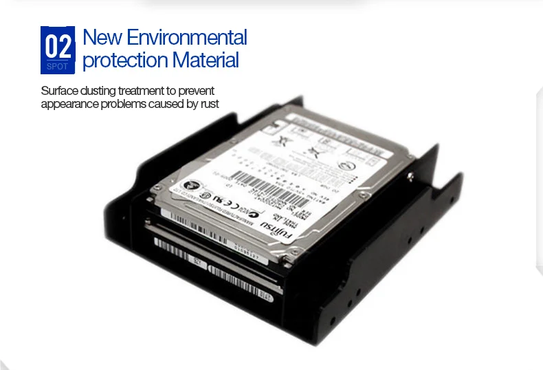 UTHAI G19 двойной слой 2,5 дюймов до 3,5 дюймов кронштейн пластиковый держатель жесткого диска ноутбук механический SSD твердотельный адаптер