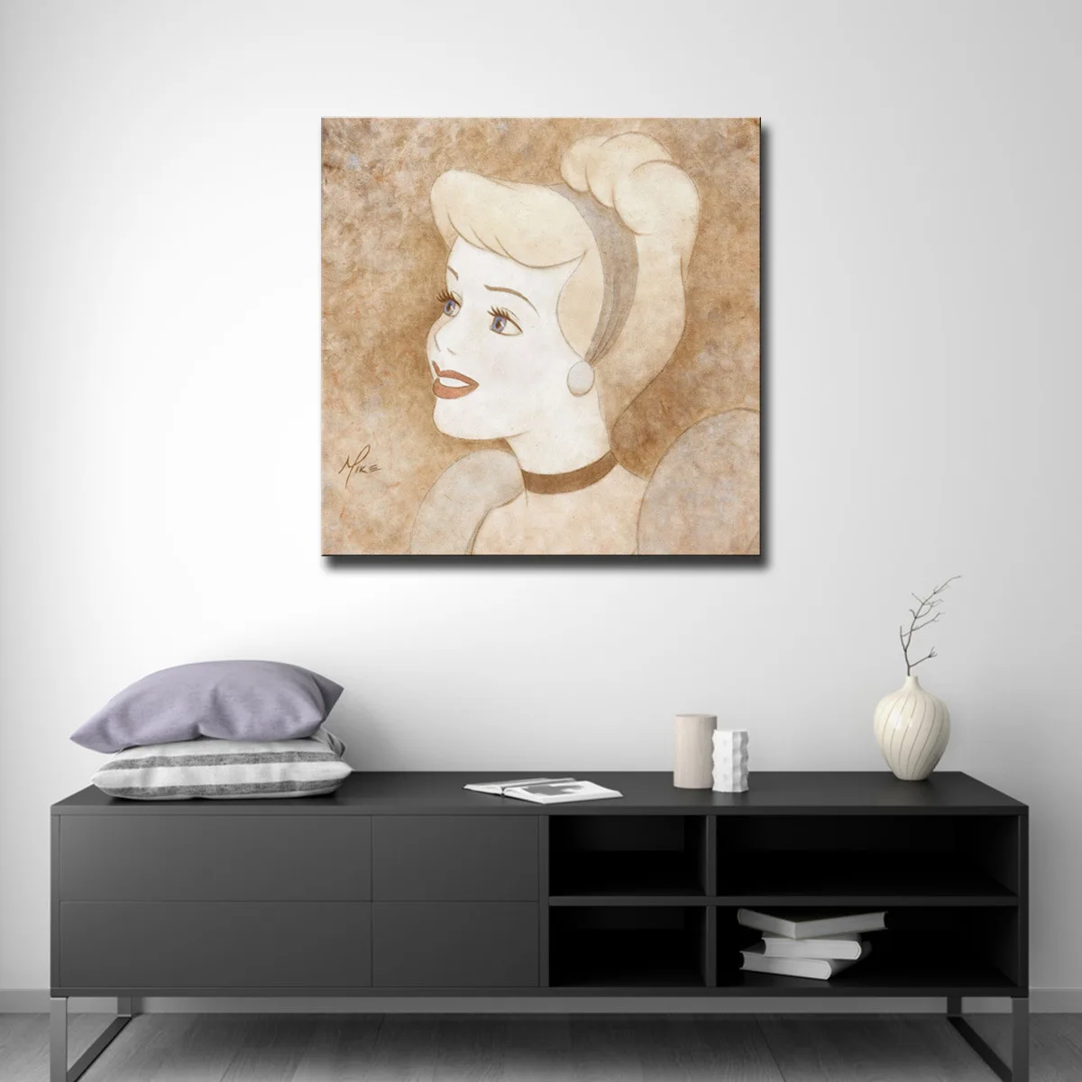 

Modern Wall Art Animation Snow White Princess Home Decoration Oil Painting