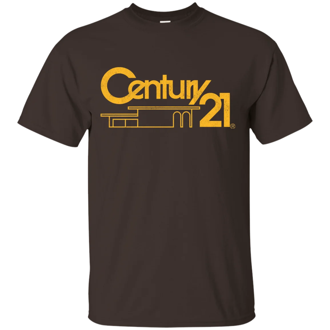 Century 21 с логотипом в стиле ретро футболка эффектом потертости недвижимости