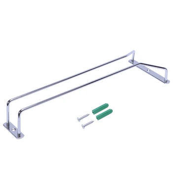 

Glass Wine Champagne Cup Hangers Rack Holder with Screws (Silver)