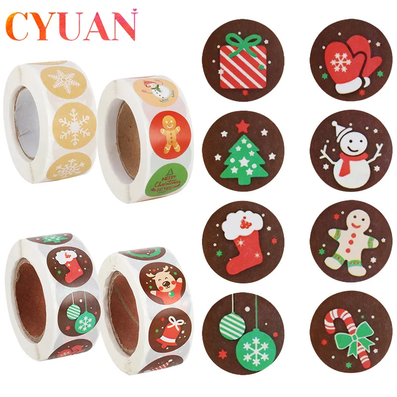 500 шт./рулон рождественские наклейки с надписью Thank You Santa Tree | Дом и сад