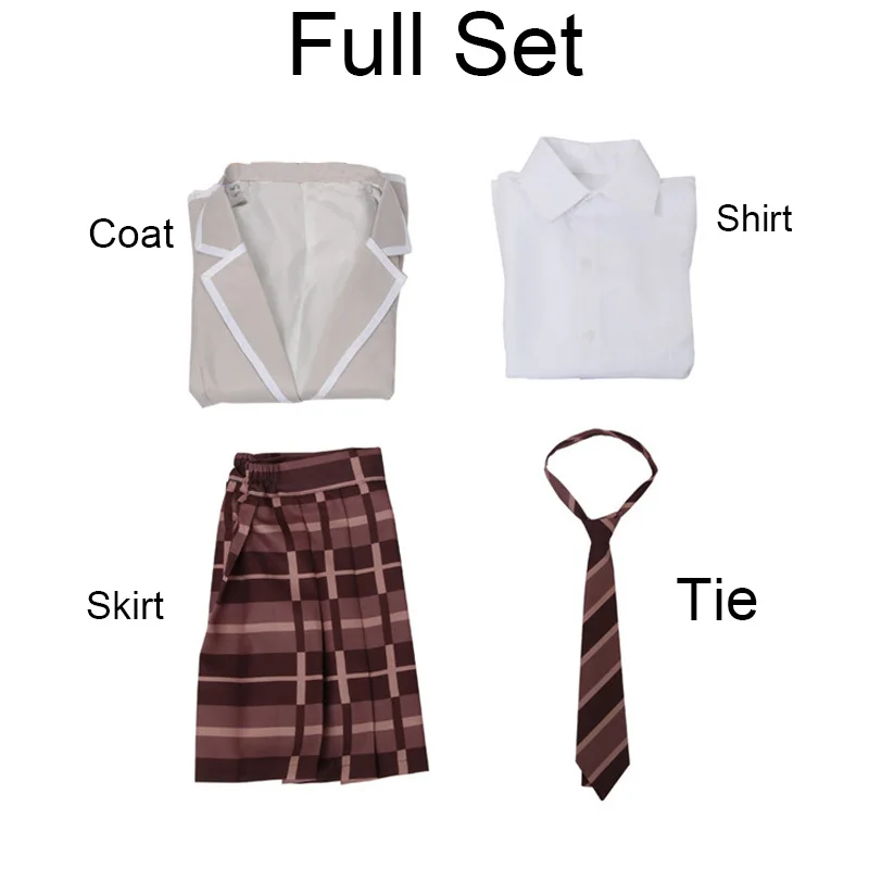 Imai Lisa Cosplay Costume BanG Dream! Roselia Cosplay Wig High School Girl JK Uniform Suit Halloween Party 0 (10)