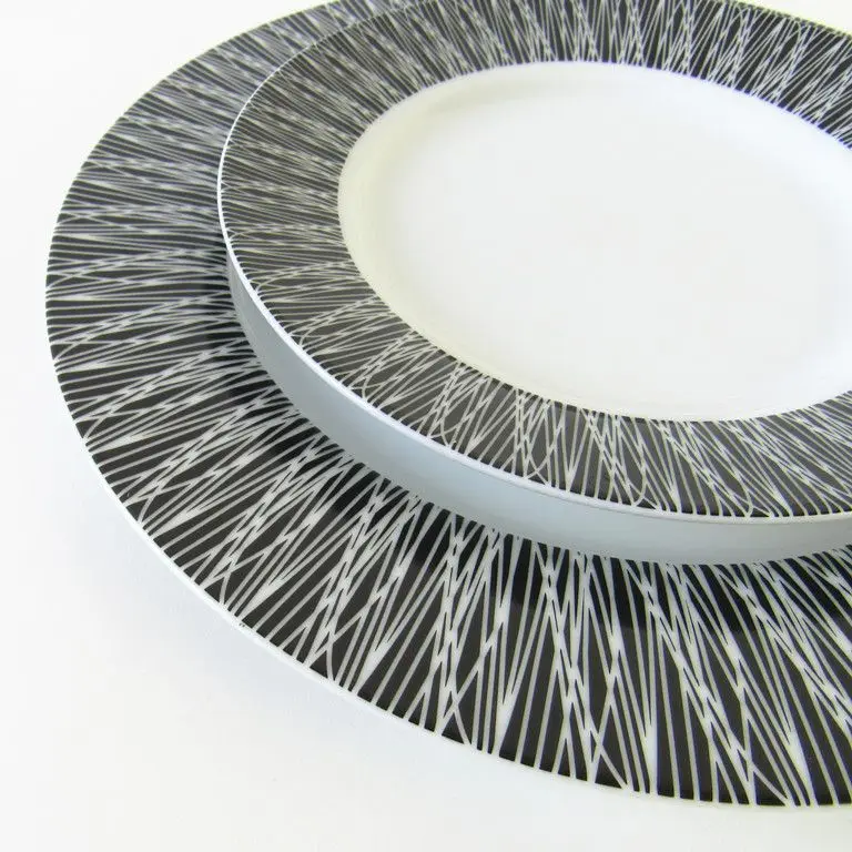 

Exquisite Modern Design Grey White Ceramic Dishes Tableware Home Restaurant Hotel Dinner Serving Set Plates