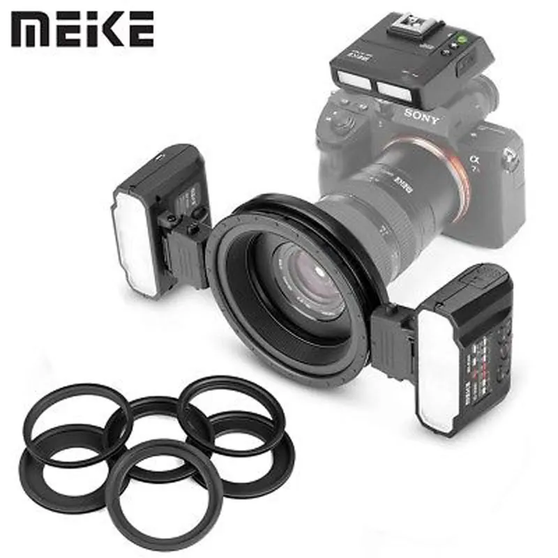 US $299.99 Meike MKMT24S Macro Twin Lite Flash Light For Sony A9 A7III A7RIII And Other MI Hot Shoe Mount Mirrorless Cameras