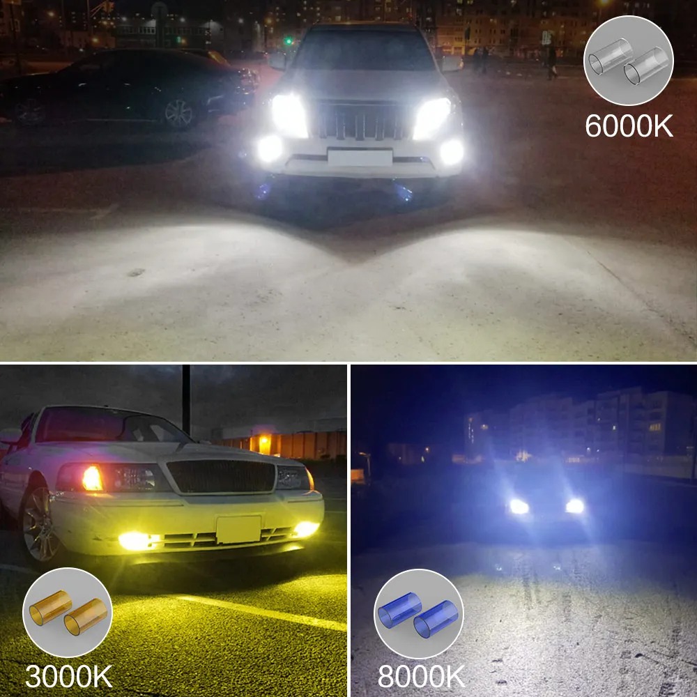 Zdatt 1 пара H8 H11 Светодиодные лампы 100 Вт 12000LM автомобиля светодиодные фары 12 В супер
