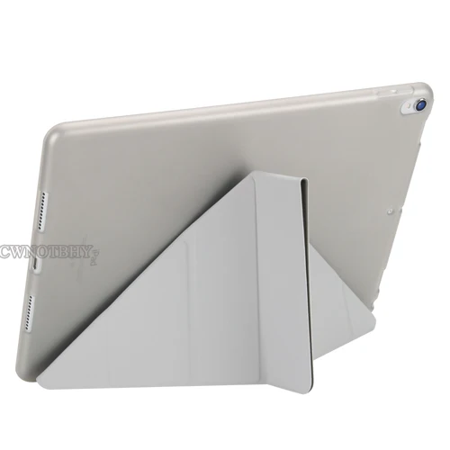Чехол для iPad air 3 iPad Pro 10,5, мягкий силиконовый чехол из ТПУ с откидной крышкой из искусственной кожи - Цвет: Серый