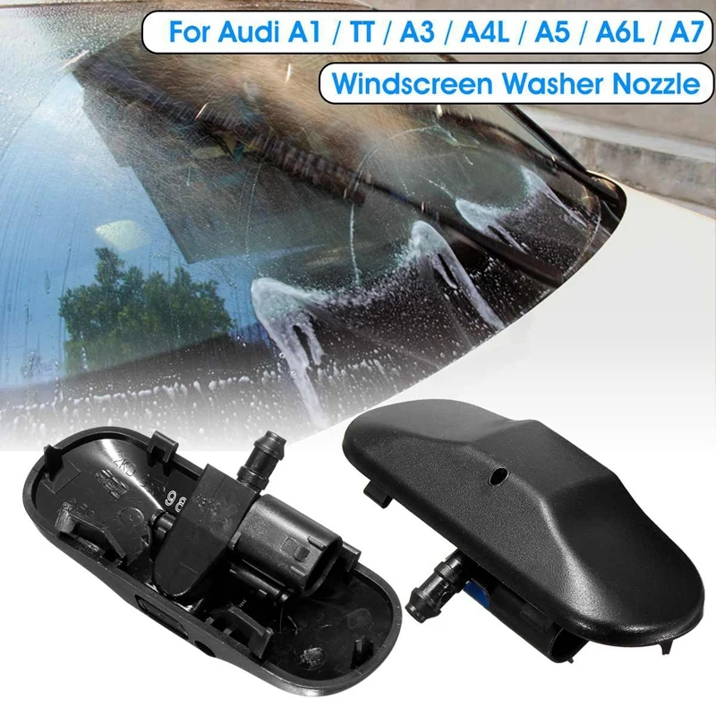 

Car Windscreen Washer Jet Windshield Water Nozzle with Heating for TT A1 A3 A4L A5 A6L A7 Car Accessories,2PCS