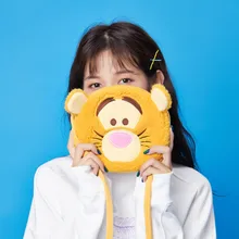 1 шт., настоящая круглая сумка disney Tigger Minnie Mickey Olaf, плюшевая сумка через плечо для девочек, мультяшная милая сумочка-игрушка, Рождественский подарок