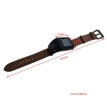 

Replaced Replaced Genuine Leather Wrist Strap Metal Clasp Buckle Watchband Bracelet for TomTom Runner 2 3/Spark 3 2 Watch